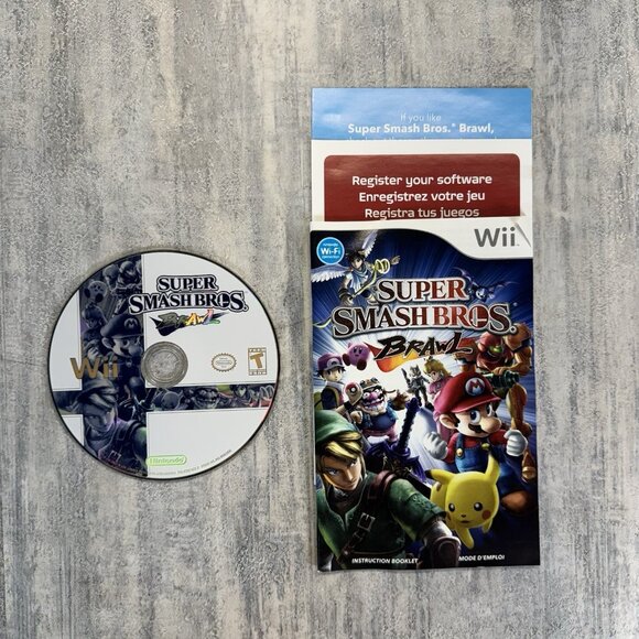 Super Smash Bros. Brawl (Nintendo Wii, 2008) No Cover Art - Picture 1 of 3